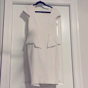Cream colored ZARA Basics dress.
